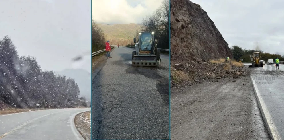 La nieve y el temporal complican las rutas de Neuquén. 