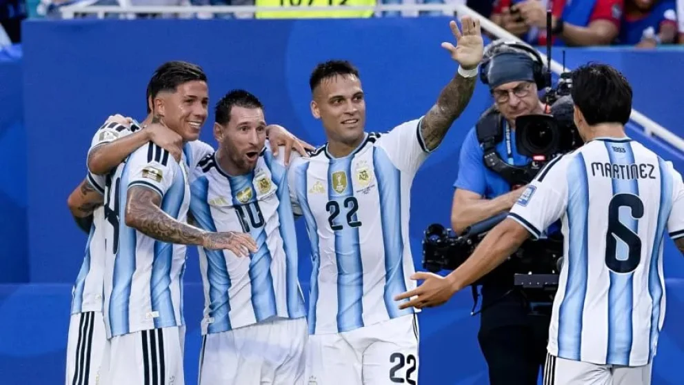 Festejo de gol de Messi en el Mundial. Foto: gentileza