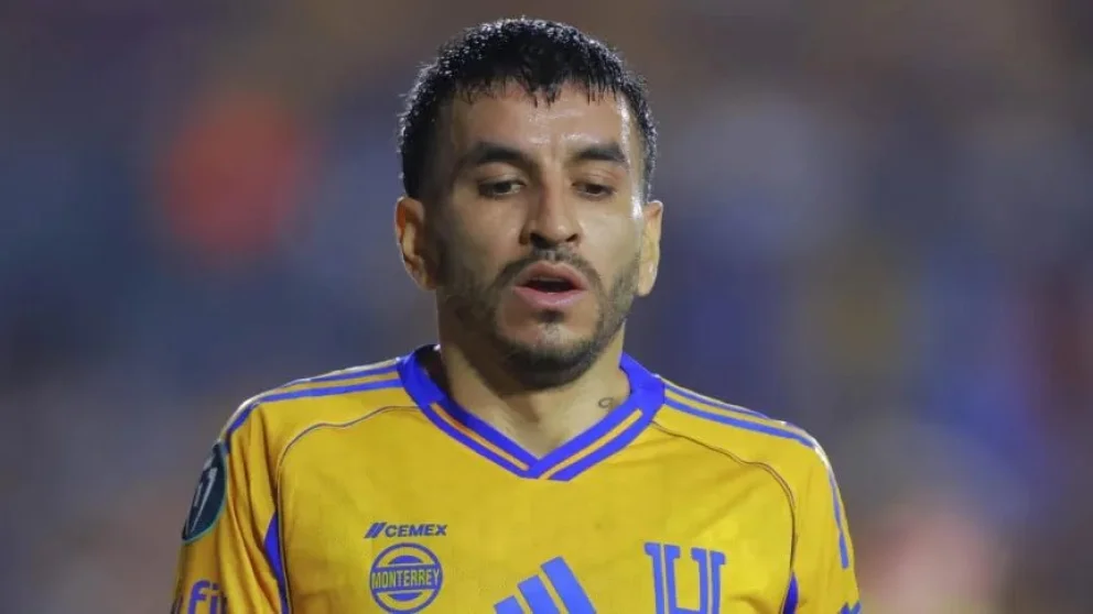 Angel Correa con la camiseta del Tigres de México. Foto: archivo