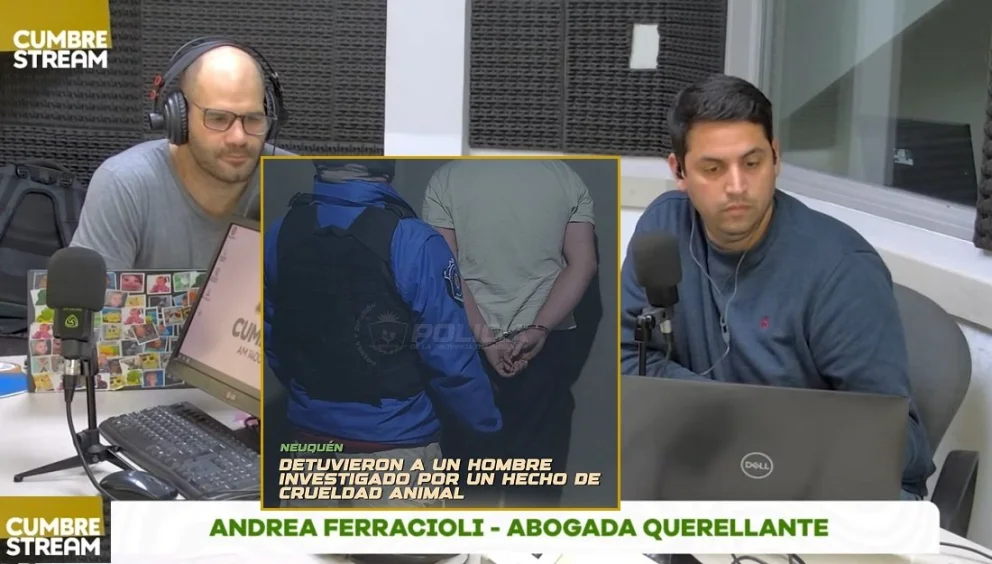 La abogada querellante, Andrea Ferracioli, fue entrevistada en el programa "Más vale tarde", conducido por los periodistas Juan Pablo Iozzia y Lucas Hernandorena, por AM Cumbre 1400. Foto: captura de video Cumbre Stream