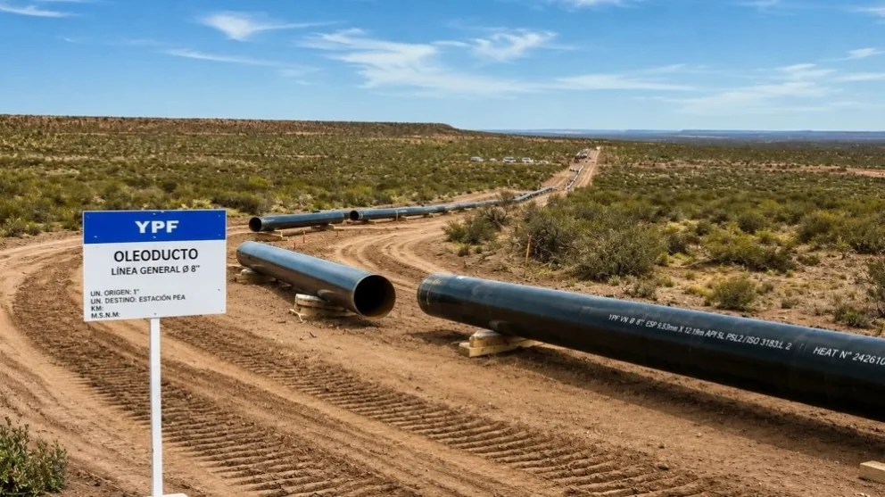 El proyecto Vaca Muerta Sur busca ampliar la capacidad exportadora de petróleo desde la Cuenca Neuquina hacia la costa atlántica.