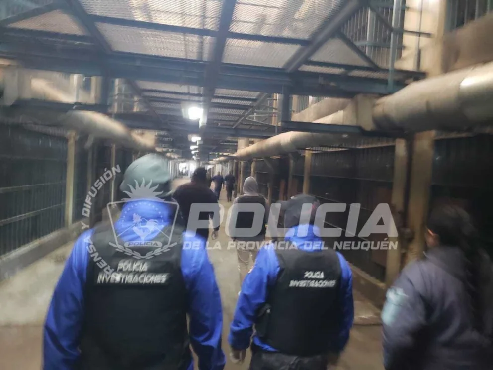 El operativo en la cárcel de Viedma.
