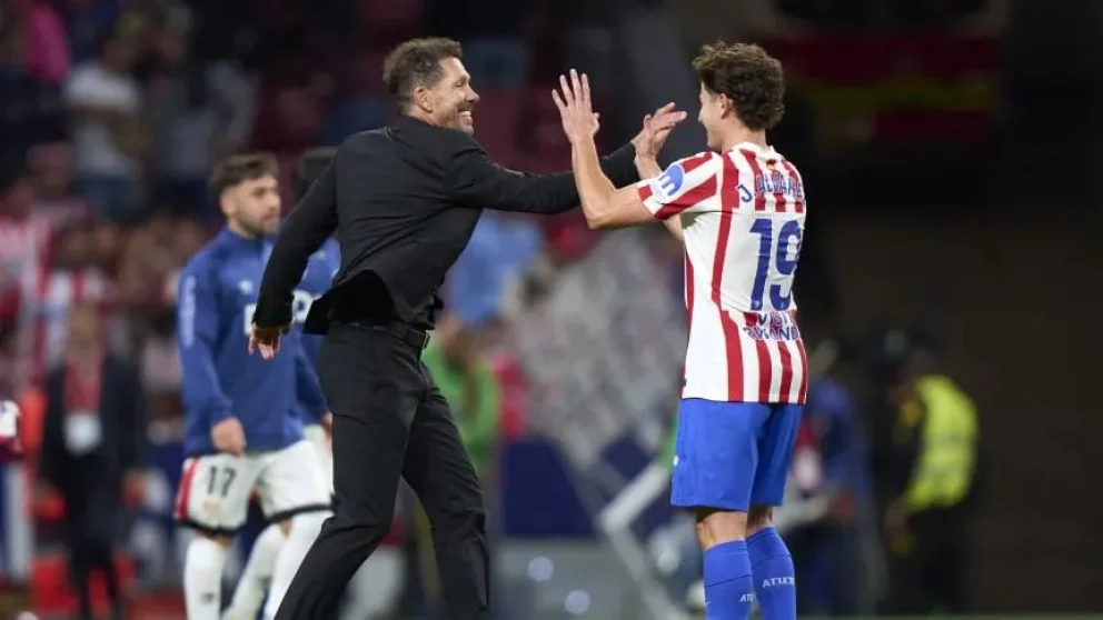 Simeone elogió el juego de Julián. Foto: Archivo
