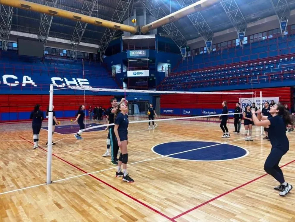 La selección durante el entrenamiento. Foto: gentileza
