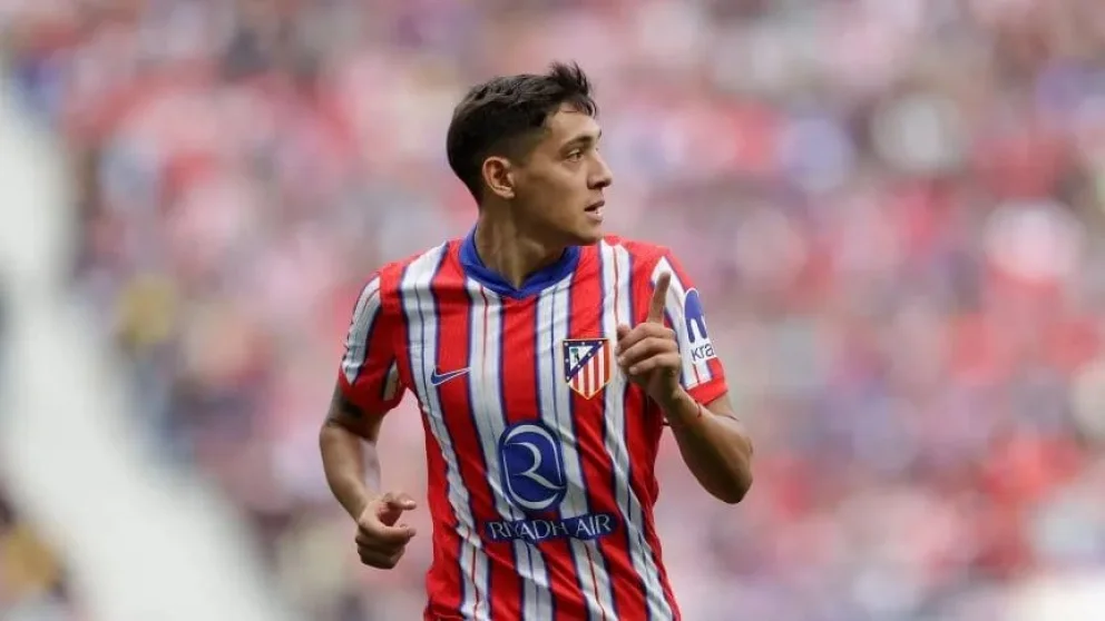 Nahuel Molina con la camiseta del Atlético de Madrid. Foto: archivo