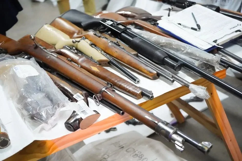 Algunas de las armas secuestradas que se destruirán.