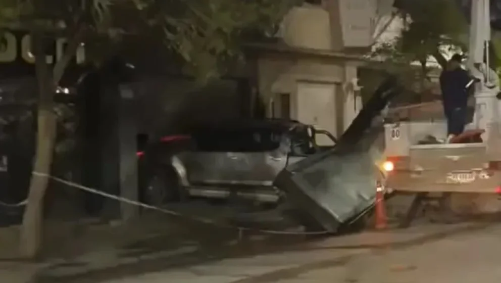 El vehículo involucrado fue una camioneta Chevrolet S10. Fotos: gentileza
