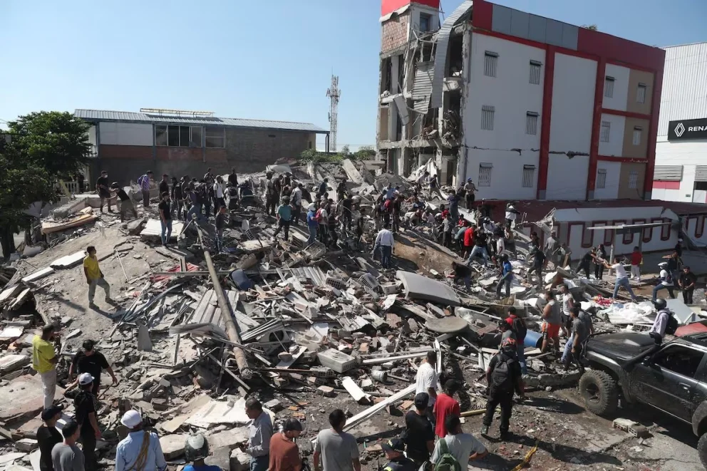 El devastador sismo alcanzó un registro de 7,4. Foto: La Nación