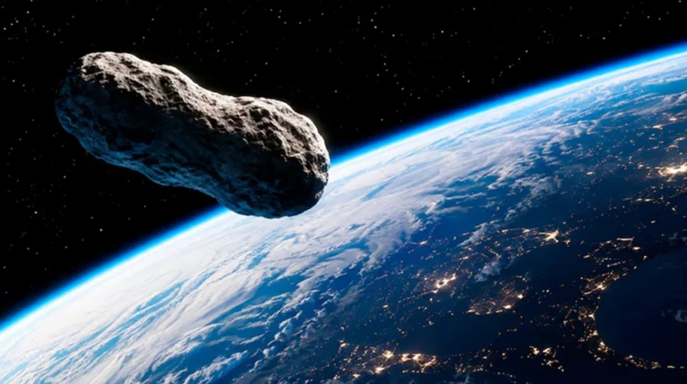"Por primera vez, la naturaleza nos está trayendo un asteroide realizando el experimento por nosotros”, señaló uno de los expertos que monitorea el estado de la roca espacial. Fuente: foto generada con IA.