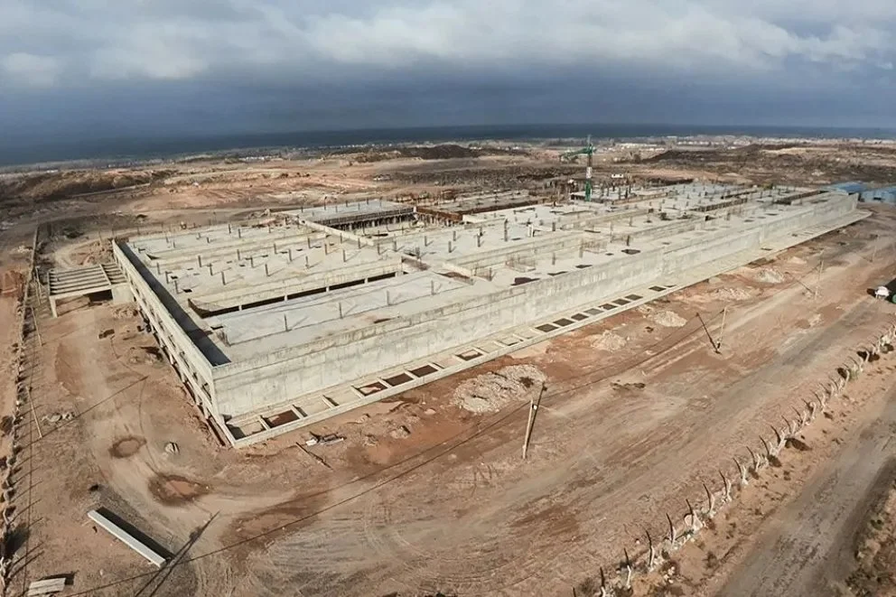 La obra del hospital Norpatagónico.