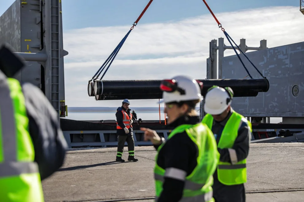 El VIGOR OL inauguró la nueva capacidad operativa del puerto de San Antonio Este con materiales para el proyecto de GNL.