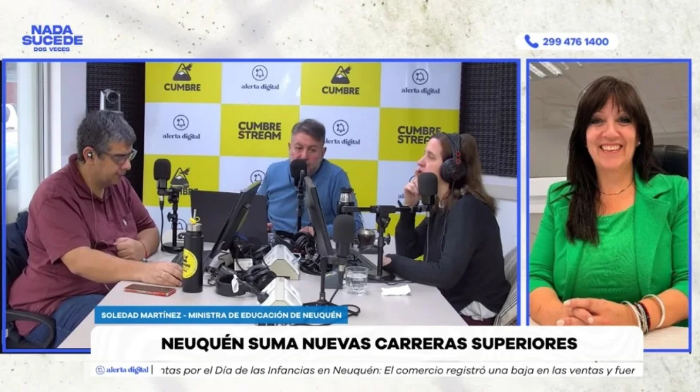 La titular de la cartera educativa provincial fue entrevistada en el programa "Nada sucede dos veces", por AM Cumbre 1400. Foto: captura de video Cumbre Stream
