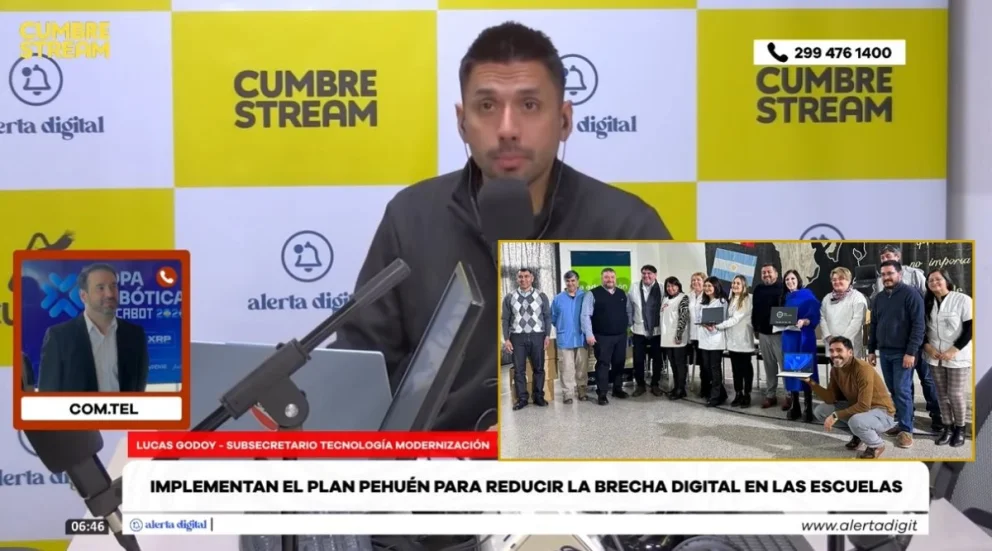El funcionario de Educación del Neuquén fue entrevistado en el programa La Antesala, por AM Cumbre, con la conducción de Fernando Sotomayor. Foto: captura de video Cumbre Stream. 