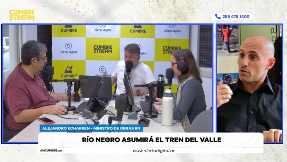 El ministro rionegrino realizó declaraciones en el programa "Nada sucede dos veces", por AM Cumbre 1400. Foto: captura de pantalla Cumbre Stream