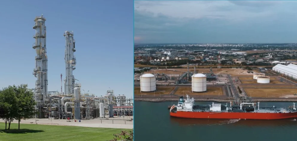 La empresa ampliará el procesamiento del gas en Vaca Muerta y mejorará el poliducto al puerto de Bahía Blanca. Fotos: Empresa Mega.