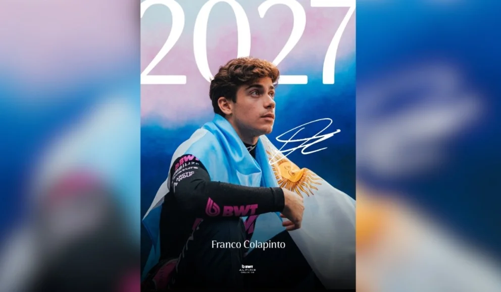 Franco Colapinto renovó con Alpine para la temporada 2027 de la Fórmula 1. Foto: X de Alpine