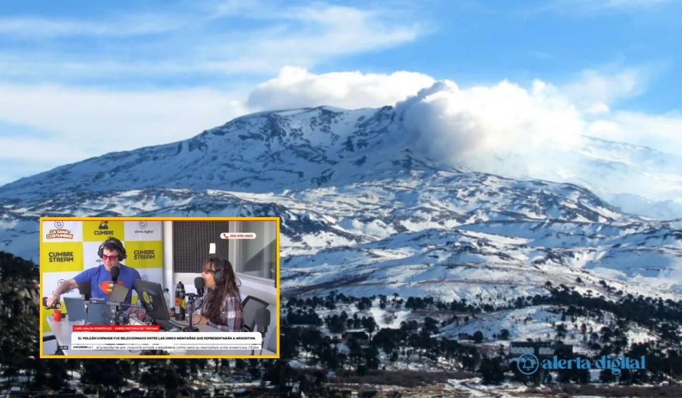 El volcán Copahue, una de las montañas elegidas para representar a la Argentina en una convocatoria internacional. Foto: Cumbre Stream