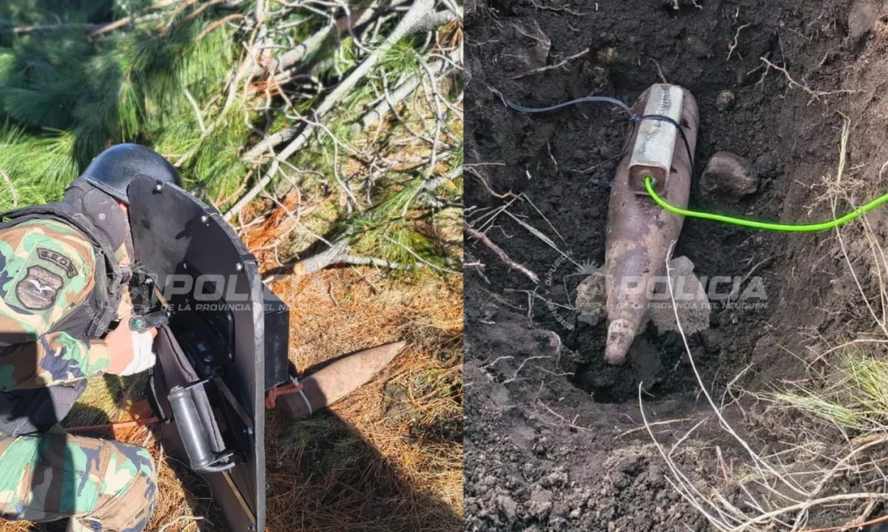 Los efectivos confirmaron la destrucción total del proyectil.