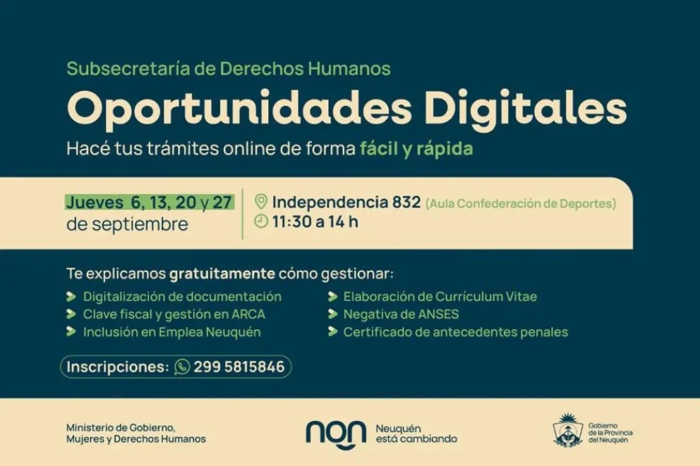 La actividad será todos los jueves de septiembre.