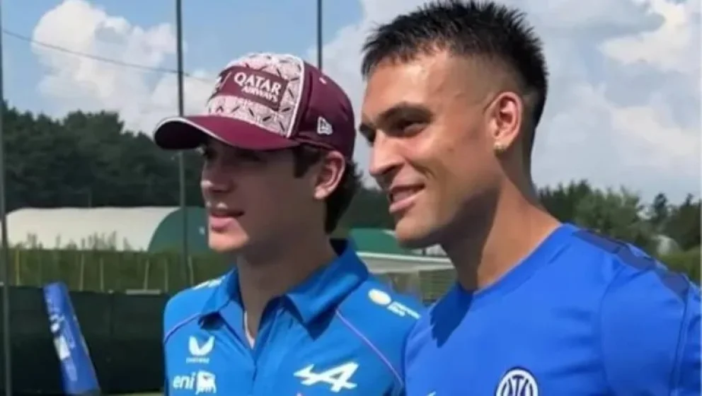 Colapinto y Lautaro juntos en Milán. Foto: captura