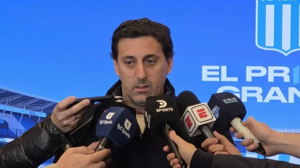 Milito ante los medios. Foto: captura