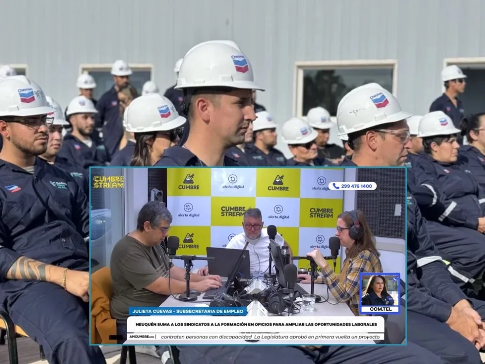 Julieta Cuevas, subsecretaria de Promoción de Empleo y Formación Profesional del Neuquén, fue entrevistada en el programa Nada sucede dos veces, por AM Cumbre 1400. Foto: captura de video Cumbre Stream/archivo