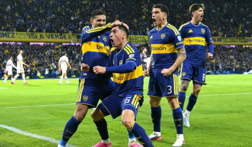 Boca sacó ventaja ante San Pablo en la ida de los cuartos de Copa Sudamericana. Foto: LA NACION