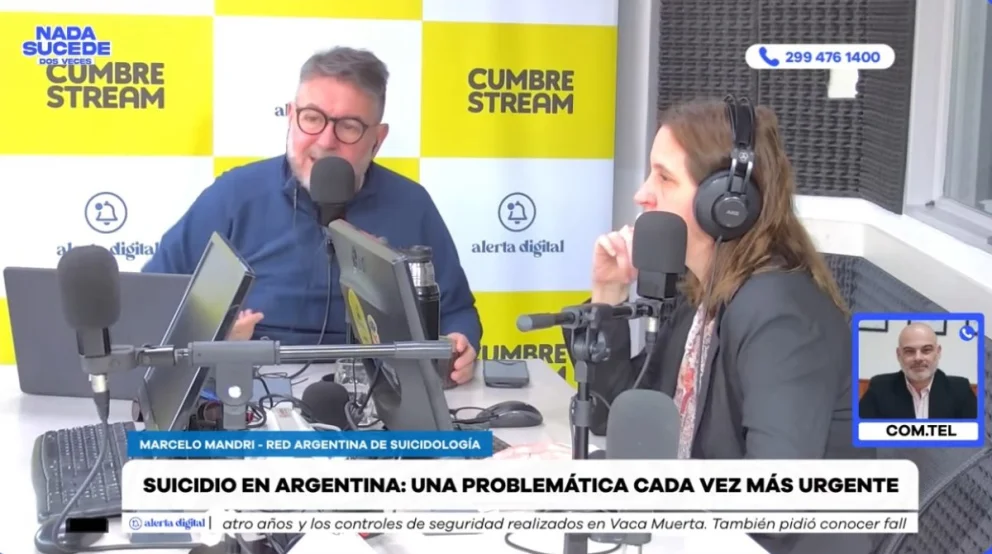 En el marco del Día Mundial para la Prevención del Suicidio, el tema se abordó con un especialista en el programa "Nada sucede dos veces", por AM Cumbre 1400. Foto: captura de video Cumbre Stream