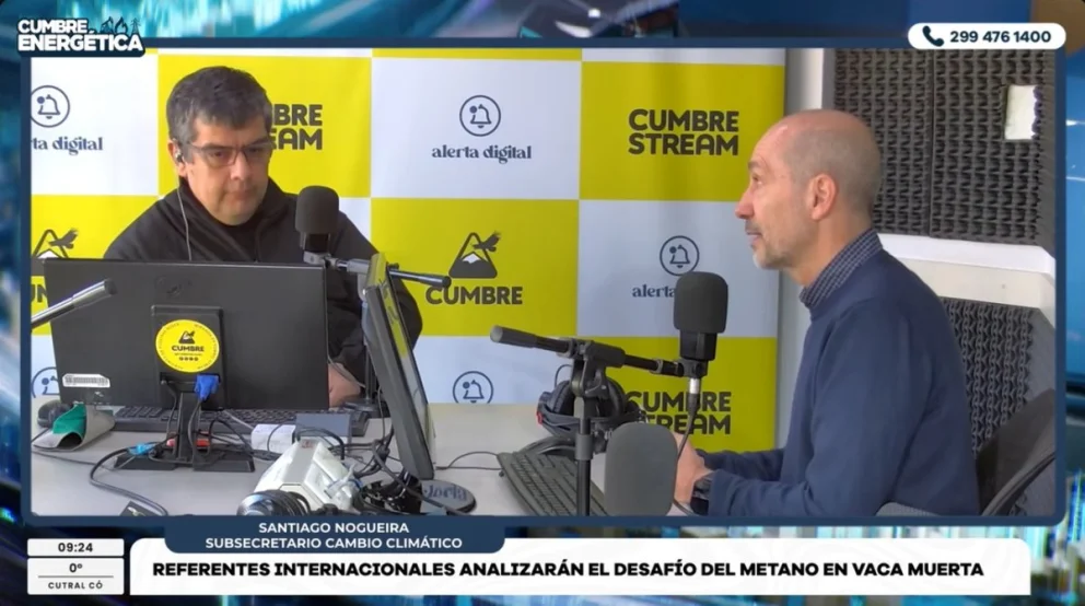 “Vamos a tener paneles para la tecnología de medición de metano, porque es mucho más complejo que medir CO2”, sostuvo Nogueira. Fuente: Captura Cumbre Stream.