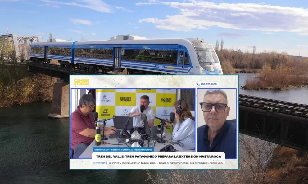 El funcionario de la empresa Tren Patagónico fue entrevistado en el programa "Nada sucede dos veces", por AM Cumbre 1400. Foto: captura de video Cumbre Stream/archivo