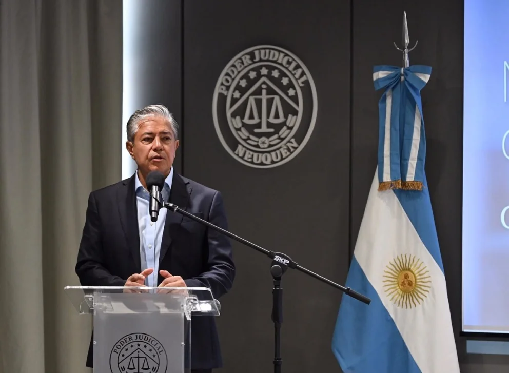 El gobernador neuquino destacó la incorporación de tecnología y los cambios registrados en la Justicia. Foto: X