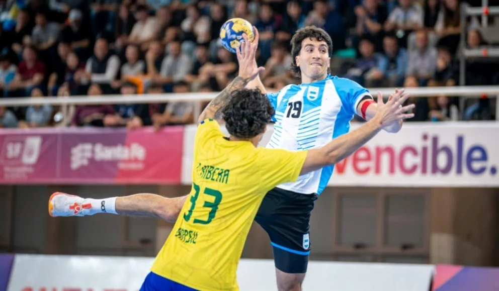 Argentina venció a Brasil en handball. Foto: Gentileza