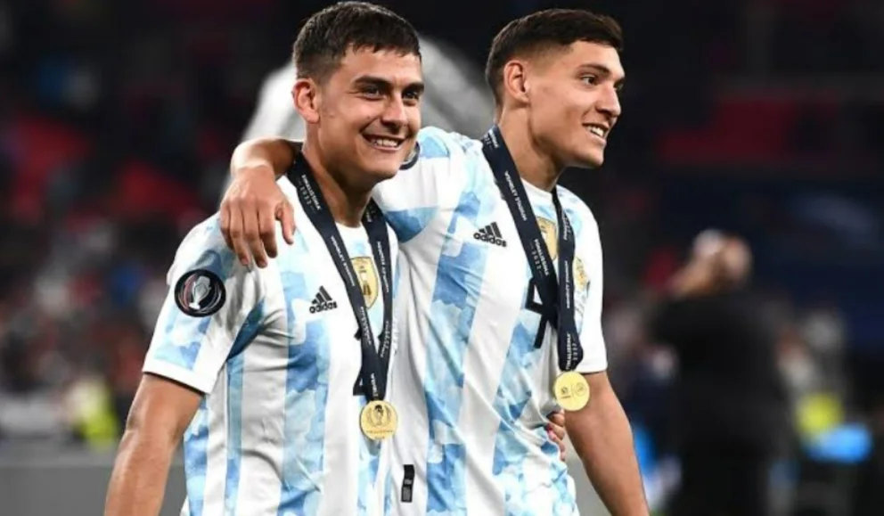 Dybala y Molina, campeones de la Copa América 2021. Foto: Gentileza
