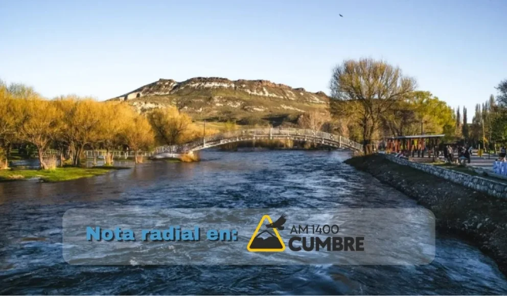 Histórica crecida del río Chimehuín. Foto: Cumbre