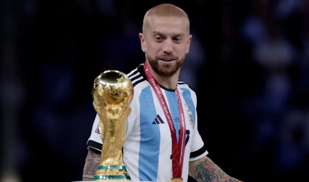 El Papu Gómez no estará junto a los demás campeones del mundo, pero ocupará un llamativo rol en el partido homenaje. Fuente: TyC Sports