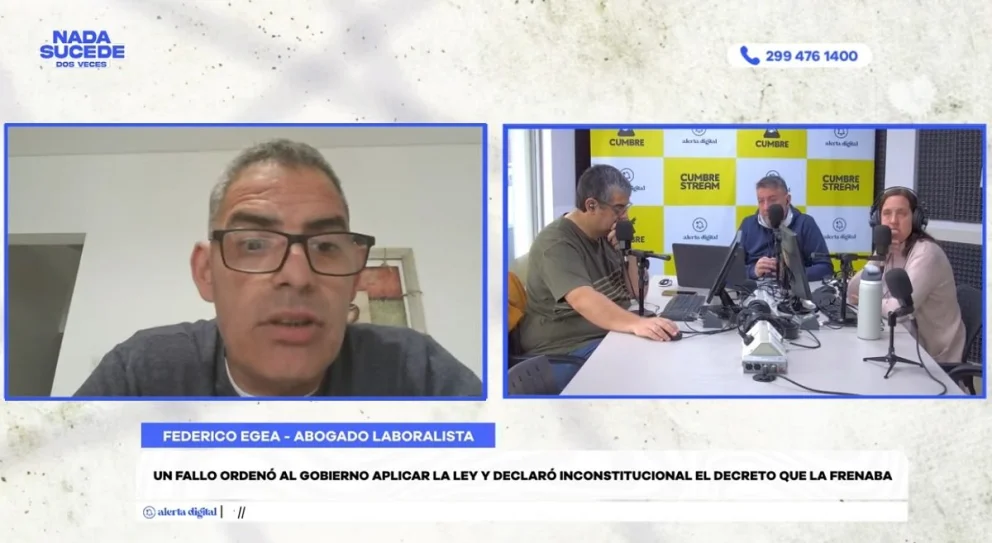 El abogado fue entrevistado en el programa "Nada sucede dos veces", por AM Cumbre 1400. Foto: captura de video Cumbre Stream.