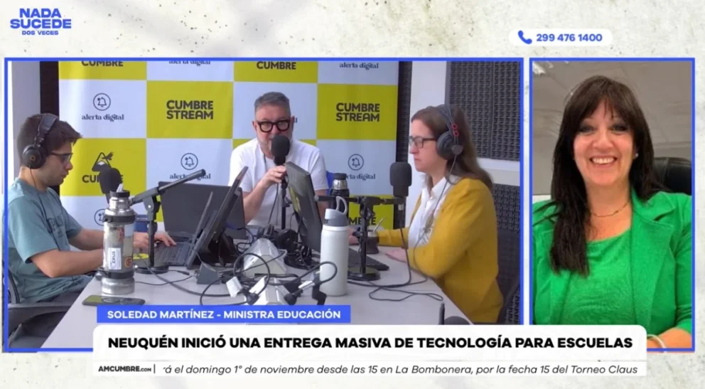 La ministra de Educación del Neuquén fue entrevistada en el programa "Nada sucede dos veces", por AM Cumbre 1400. Foto: captura de video Cumbre Stream