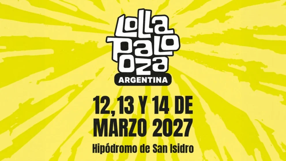 Las entradas oficiales para el Lollapalooza Argentina 2027 se venden exclusivamente a través de All Access. Fuente: Lollapalooza