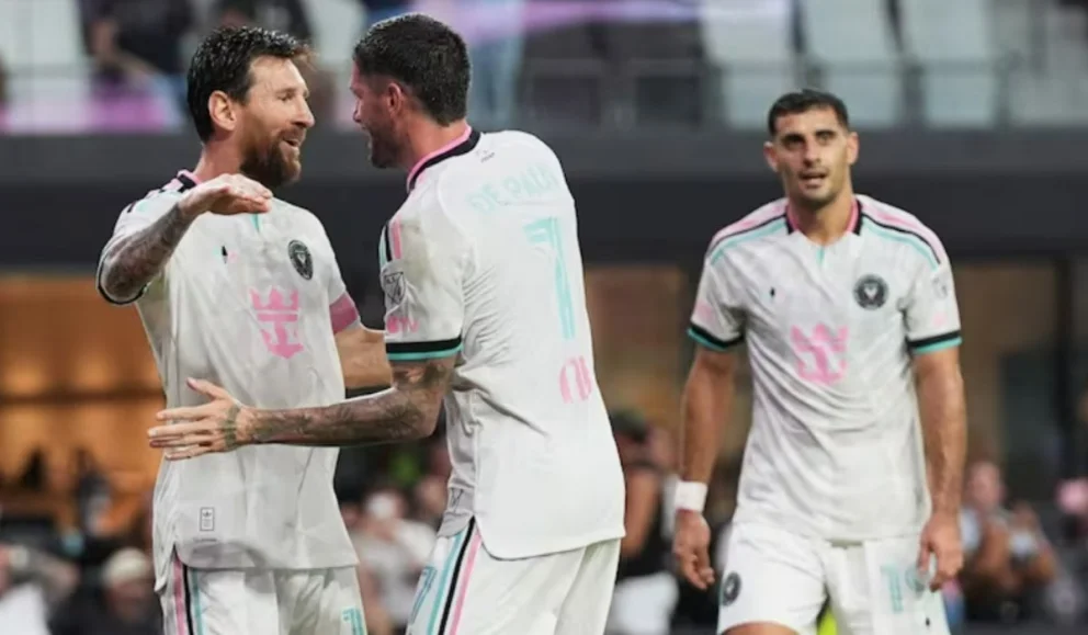 Messi asistió a De Paul en Inter Miami. Foto: LA NACION