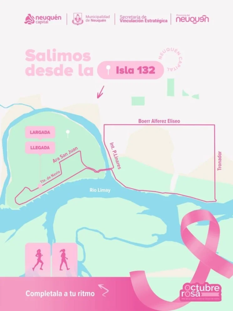 La largada del circuito de 5 kilómetros está prevista para las 16 en el predio de la Isla 132.