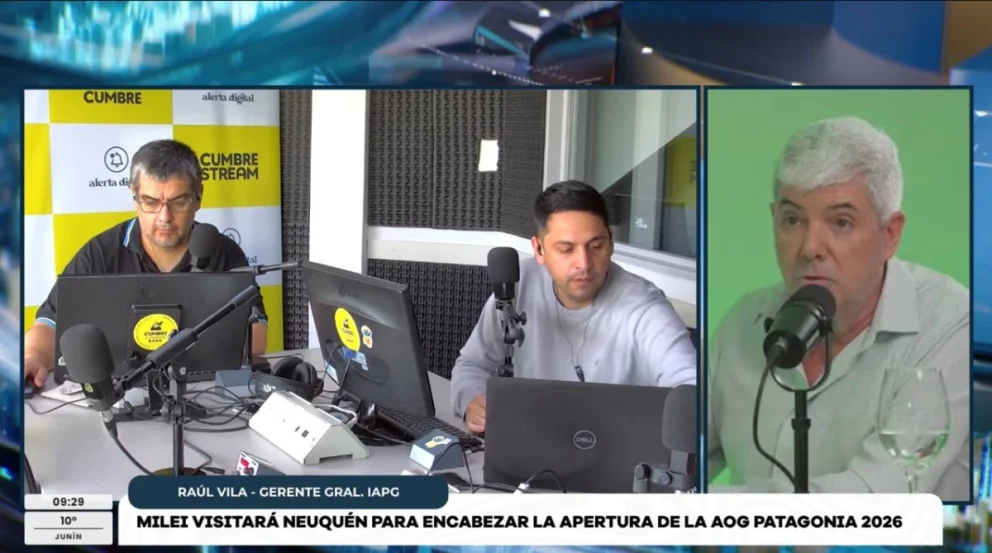 La visita del presidente Javier Milei a la AOG Patagonia 2026 está prevista para este lunes por la tarde. Fuente: Cumbre Stream.
