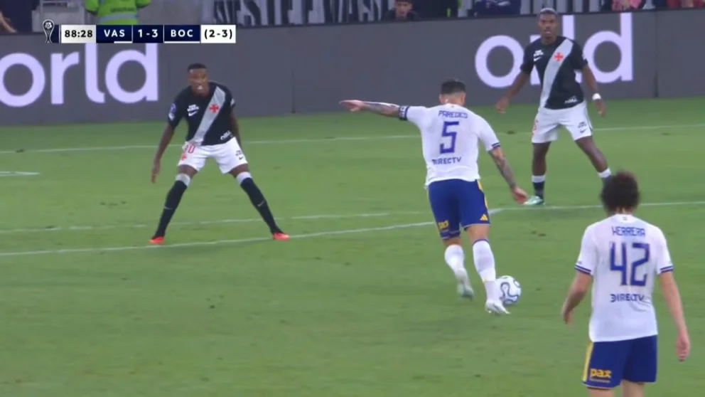 Desde fuera del área grande, Leandro Paredes sacó un derechazo que terminó en la red y selló la clasificación para Boca. Foto: captura de video