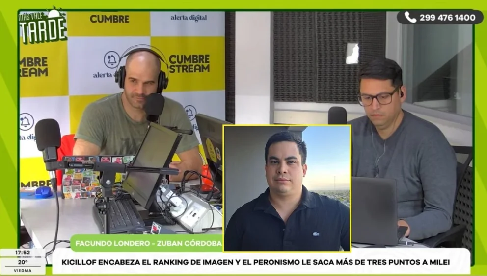 El analista de la consultora Zuban Córdoba y Asociados fue entrevistado en el programa "Más vale tarde", por AM Cumbre 1400. Foto: captura de video Cumbre Stream. 