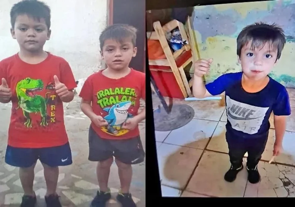 Los niños eran dos hermanitos y un primo. Foto: gentileza.
