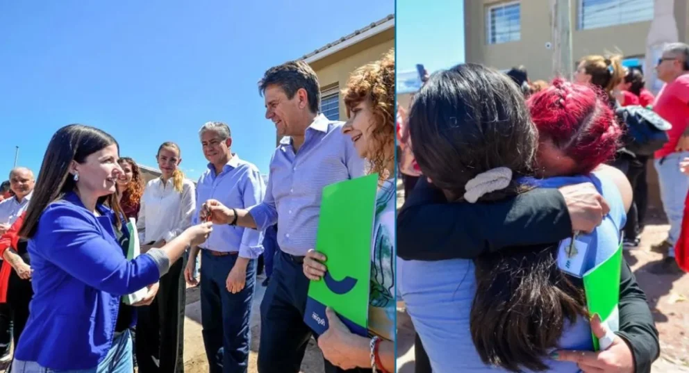 Además de la entrega de viviendas, se recordó la licitación de 158 nuevas casas en este mismo sector de Cuenca XV Intermedia. Fotos: Neuquén Informa
